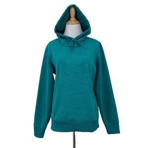 Under Armour Storm Hoodie Womens M Medium Bluegrass Semi Fitted ColdGear Fleece